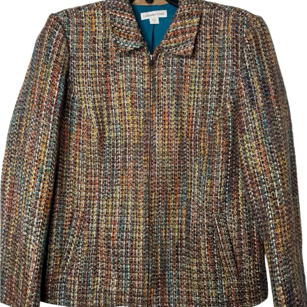Coldwater Creek Colorful Tweed Women's Blazer